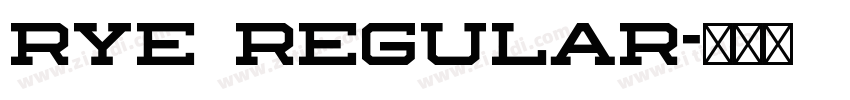 Rye Regular字体转换